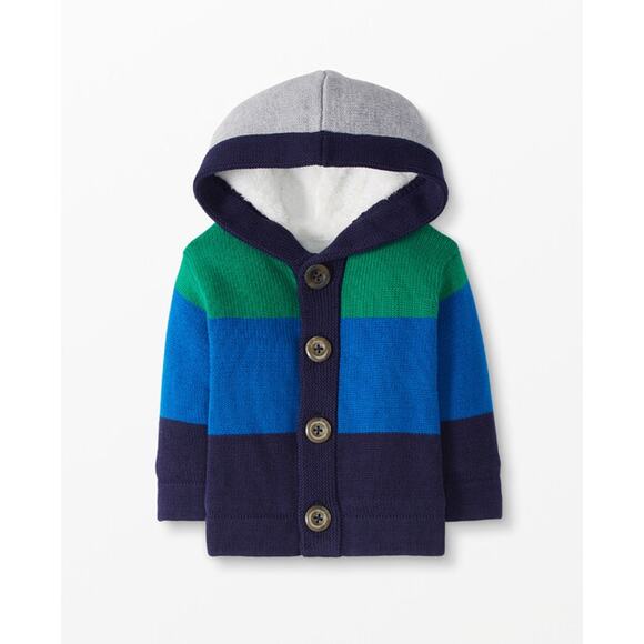 Hanna Andersson Bright Basics Sherpa Sweater Cardigan 3T - Picture 1 of 8
